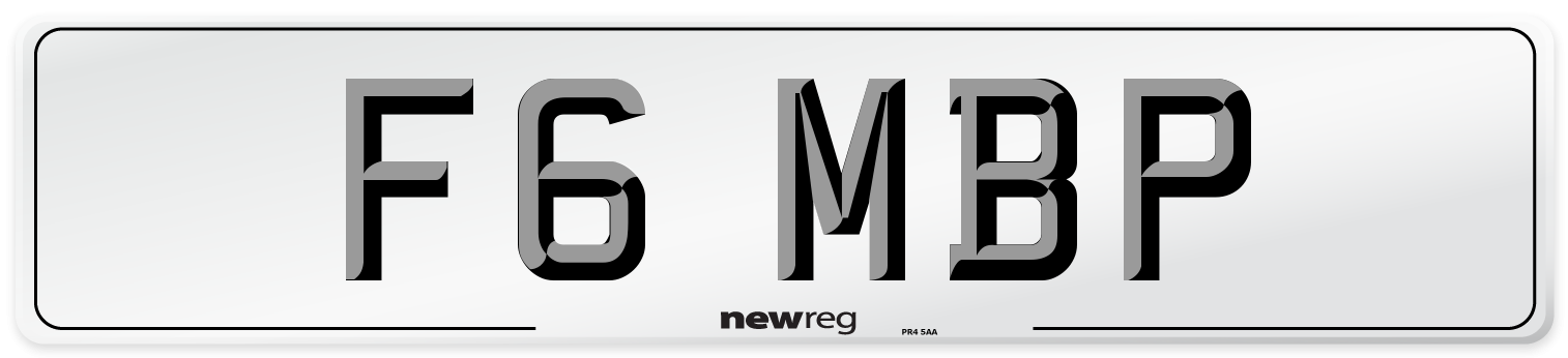 F6 MBP Number Plate from New Reg